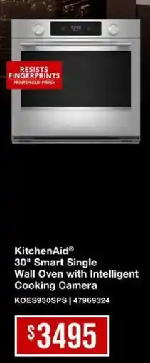 Leon's KitchenAid 30" Smart Single Wall Oven with Intelligent Cooking Camera offer