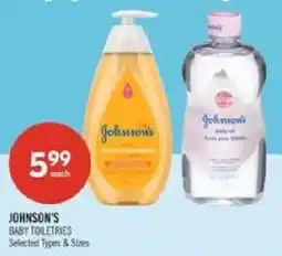 Shoppers Drug Mart Johnson's baby toiletries offer
