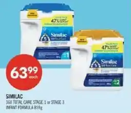 Shoppers Drug Mart Similac 360 total care stage 1 or stage 3 infant formula offer
