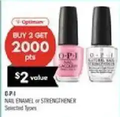 Shoppers Drug Mart OPI nail enamel or strengthener offer