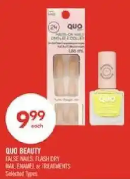 Shoppers Drug Mart Quo beauty false nails, flash dry nail enamel & treatments offer