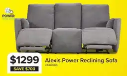 Leon's Alexis Power Reclining Sofa offer