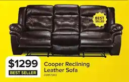 Leon's Cooper Reclining Leather Sofa offer