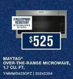 Leon's Maytag over-the-range microwave, 1.7 cu. ft. offer