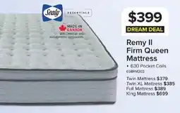 Leon's Sealy Remy II Firm Queen Mattress offer