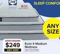 Leon's Sealy Evan II Medium Mattress offer