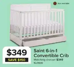 Leon's Saint 6-in-1 Convertible Crib offer