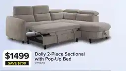 Leon's Dolly 2-Piece Sectional with Pop-Up Bed offer