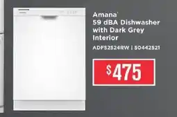 Leon's Amana 59 dBA Dishwasher with Dark Grey Interior offer