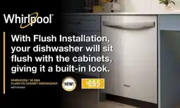 Leon's Whirlpool flush to cabinet dishwasher offer