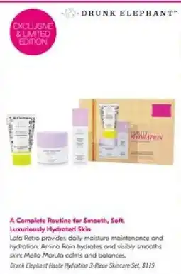 Shoppers Drug Mart Drunk Elephant Haute Hydration 3-Piece Skincare Set offer