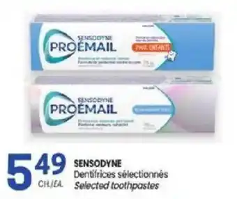 Sensodyne dentifrices selectionnes