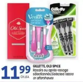 Gillette, old spice rasoirs ou après-rasage sélectionnés