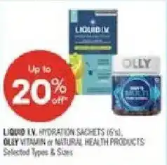 Shoppers Drug Mart Liquid I.V. hydration sachets offer