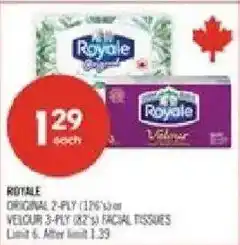 Shoppers Drug Mart Royale facial tissues offer