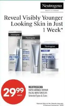 Shoppers Drug Mart Neutrogena rapid wrinkle repair facial moisturizers offer