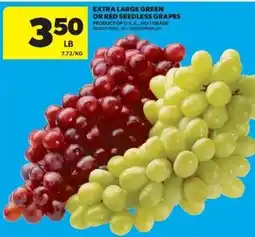Real Canadian Superstore Extra Large Green Or Red Seedless Grapes offer