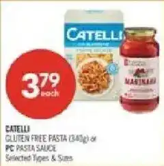 Shoppers Drug Mart Catelli gluten free pasta offer