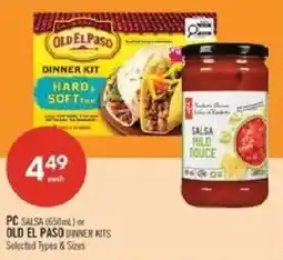 Shoppers Drug Mart PC salsa or old el paso dinner kits offer