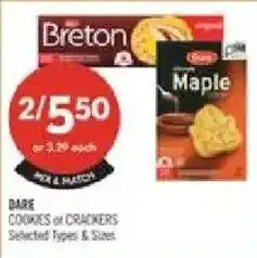 Shoppers Drug Mart Dare cookies or crackers offer