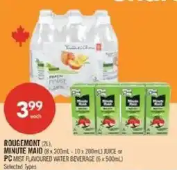 Shoppers Drug Mart Rougemont minute maid pc mist offer