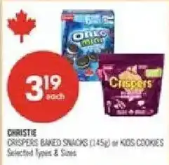 Shoppers Drug Mart Christie crisps baked snacks or kids cookies offer