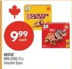 Shoppers Drug Mart Nestle mini bars 25% selected types offer