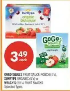 Shoppers Drug Mart gogo squee2 fruit sauce pouch offer