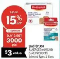 Shoppers Drug Mart Elastoplast bandages or wound care products offer