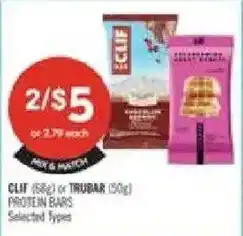 Shoppers Drug Mart Clif protein bars offer