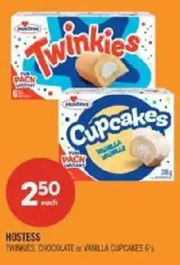 Shoppers Drug Mart Hostess Twinkies chocolate or vanilla cupcakes 6's offer