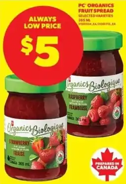 Real Canadian Superstore PC Organics fruit spread offer