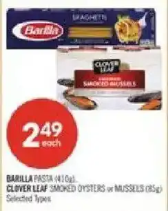 Shoppers Drug Mart Barilla pasta clover leaf smoked oysters or mussels offer