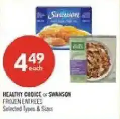Shoppers Drug Mart Healthy Choice or Swanson frozen entrees offer