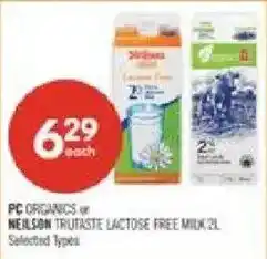 Shoppers Drug Mart PC Organics or Neilson Trutaste Lactose Free Milk offer