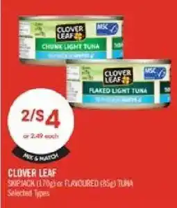 Shoppers Drug Mart Clover Leaf skipjack or flavoured tuna offer