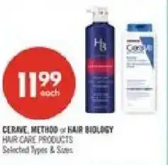 Shoppers Drug Mart CeraVe, Method or Hair Biology hair-care products offer