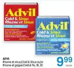 Uniprix Advil cold & sinus offer