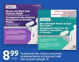 Uniprix Option+ muscle and back pain relief extra strength offer