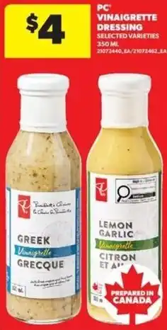 Real Canadian Superstore PC vinaigrette dressing offer