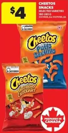 Real Canadian Superstore Cheetos snacks selected varieties offer