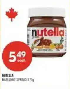 Shoppers Drug Mart Nutella hazelnut spread offer