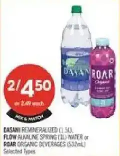 Shoppers Drug Mart Dasani remineralized spring water or roar organic beverages offer