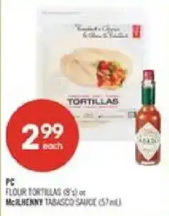 Shoppers Drug Mart pc flour tortillas offer