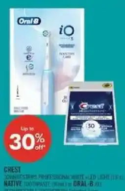 Shoppers Drug Mart crest 3d whitestrips professional white + led light offer