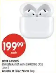 Shoppers Drug Mart Apple AirPods 4th Generation with Charging Case offer