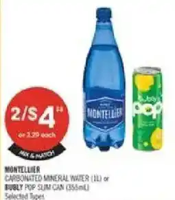 Shoppers Drug Mart Montellier carbonated mineral water offer