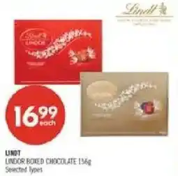 Shoppers Drug Mart Lindt boxed chocolate offer