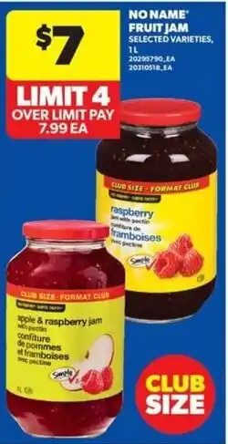 Real Canadian Superstore No Name fruit jam selected varieties offer