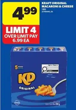 Real Canadian Superstore Kraft original macaroni & cheese offer